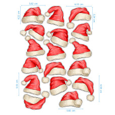 Ядливи стикери - Коледни шапки #01