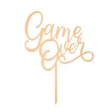 Топър за торти златен - Game Over